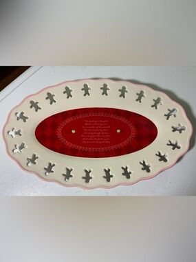 Russ By Bonnie Lynn Serving Platter/Sharing Plate W/ Sharing Poem. 15.5x9.25”